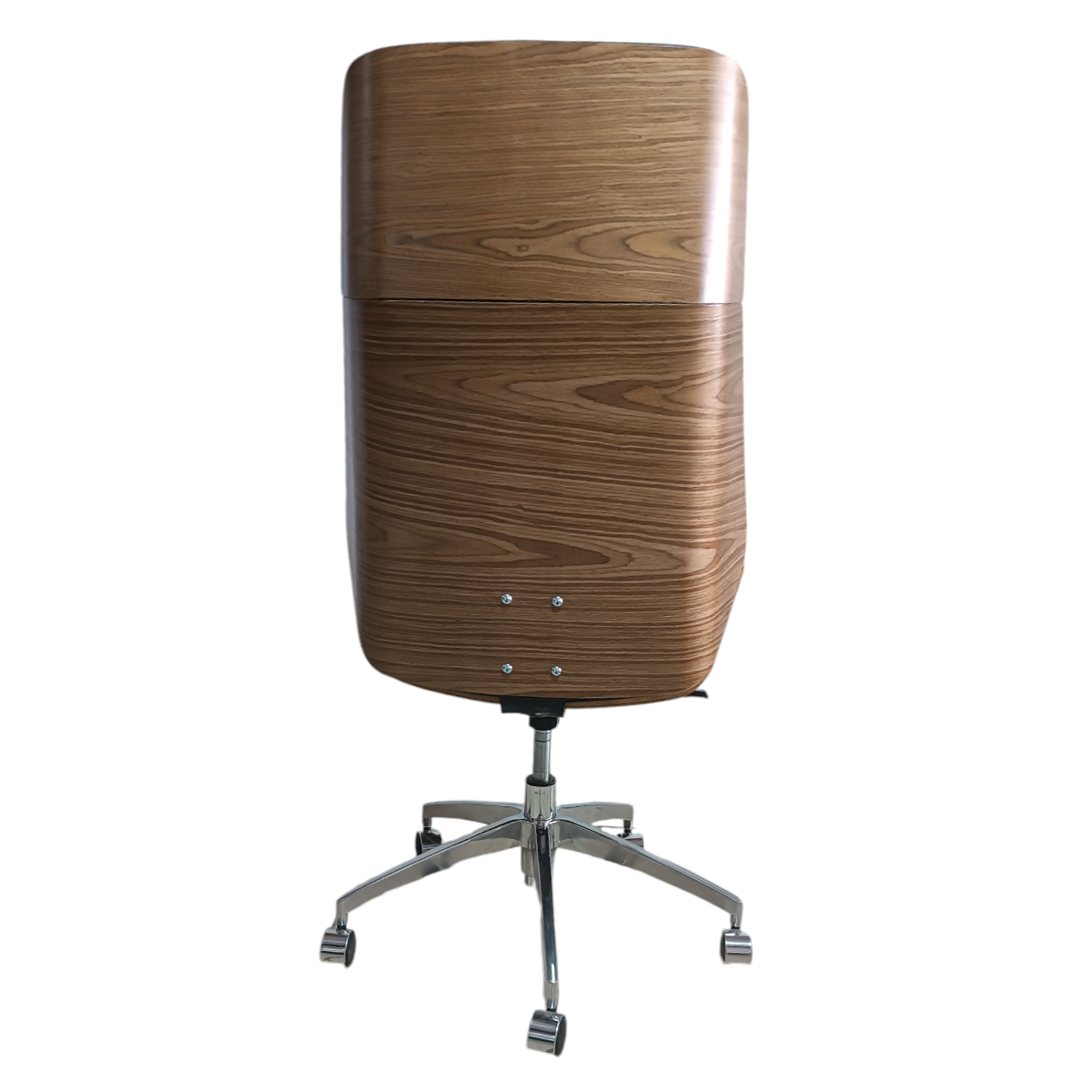 Silla Oficina Osaka Capitonada ejecutiva Madera Minimalista Moderna Ajustable Elegante Hogar Grupo Microtec  Ergonomica Piel PU Cromada Walnut Directiva.