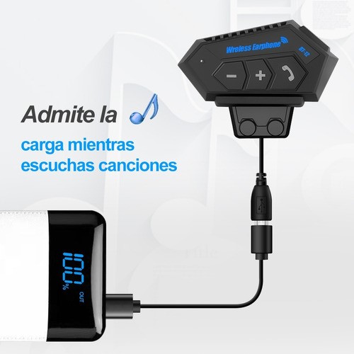 Audífonos Bluetooth 5.0 Edr Para Casco De Motocicleta.