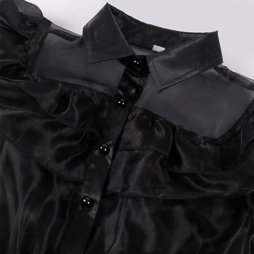 Vestidos Largos Casuales De Tul Para Niñas Merlina En Negro.