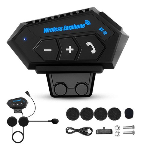 Audífonos Bluetooth 5.0 Edr Para Casco De Motocicleta.