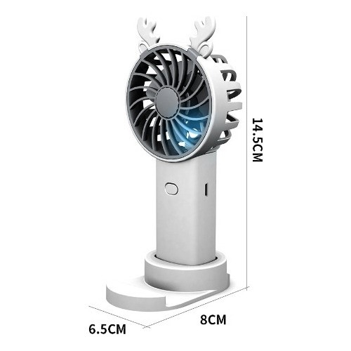 Mini Ventilador De Mano Portátil Y Recargable Verde.
