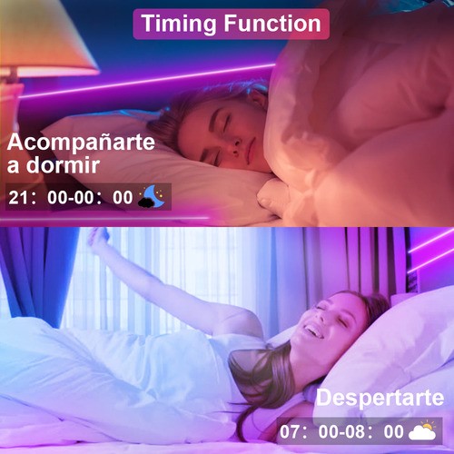 Tira De Luces Led Wifi 30m RGB Alexa App Control Música Ritmo Luces Led Para Cuarto.