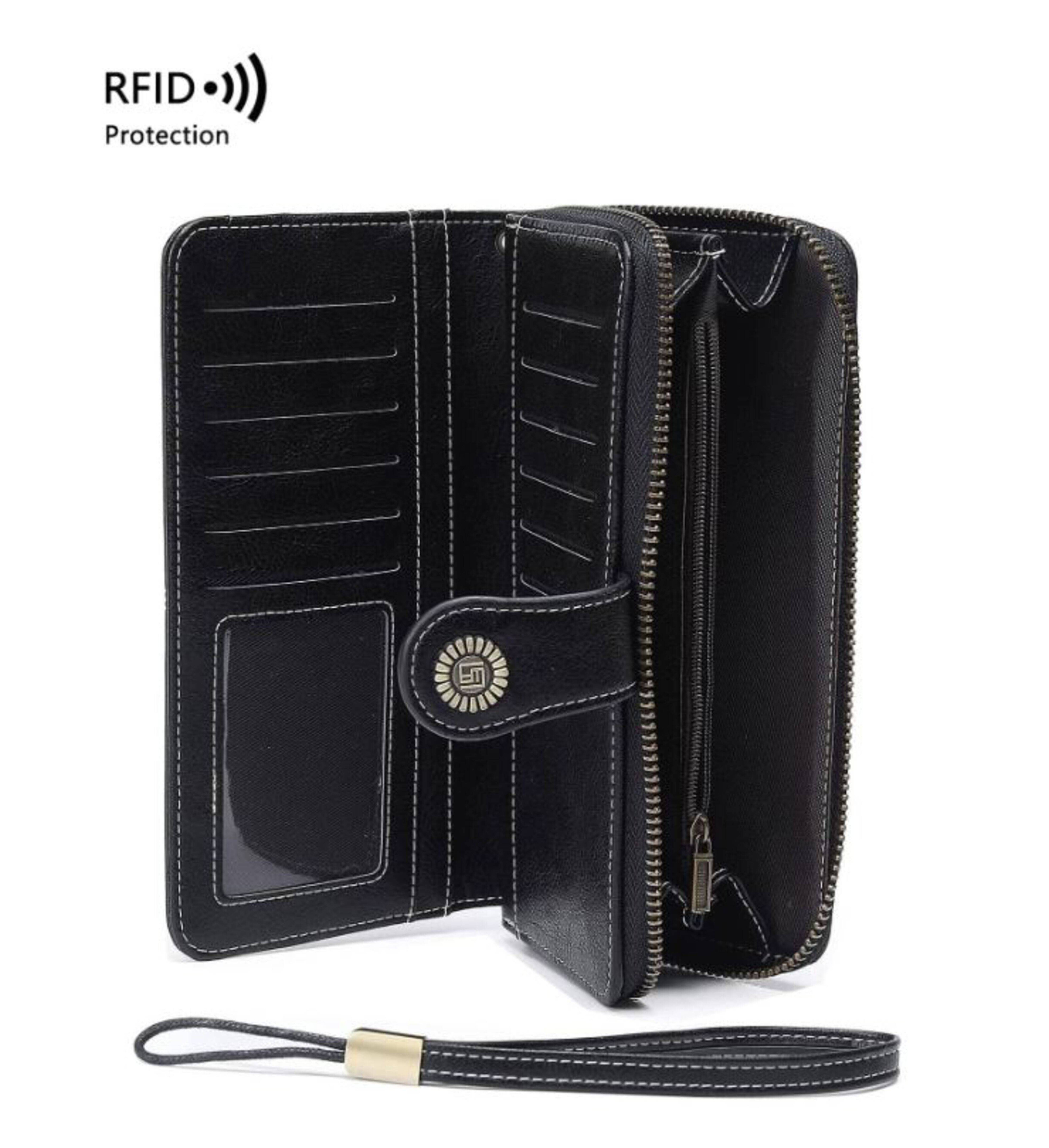 Cartera Mujer Cuero Gran Capacidad Tarjetero.