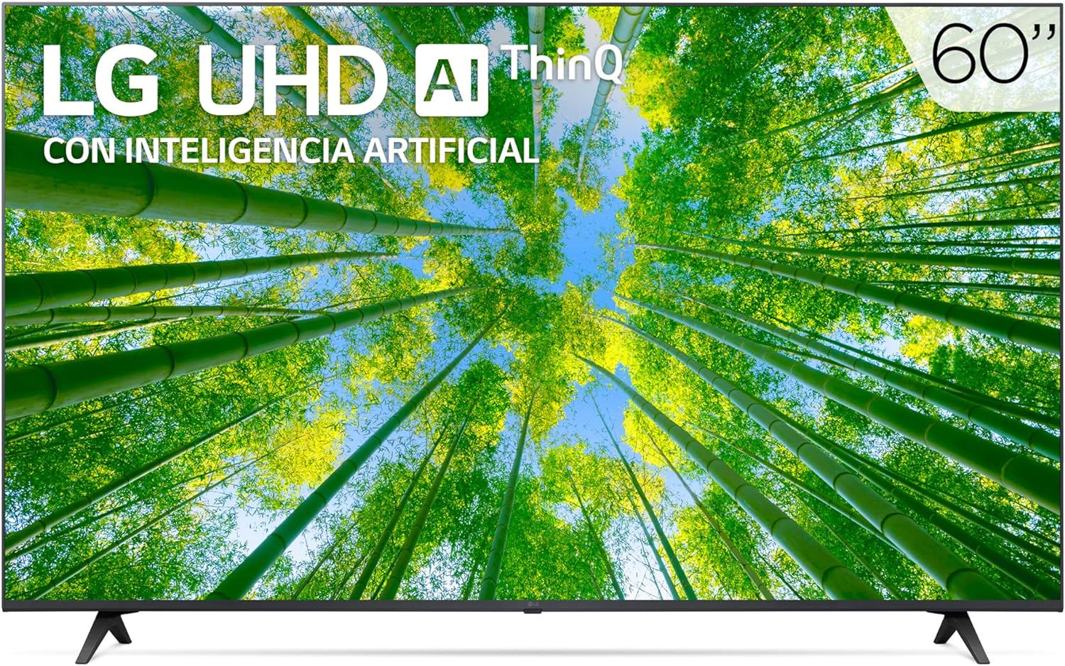 Pantalla LG UHD TV AI ThinQ 60" 4K Smart TV 60UQ8000PSB.