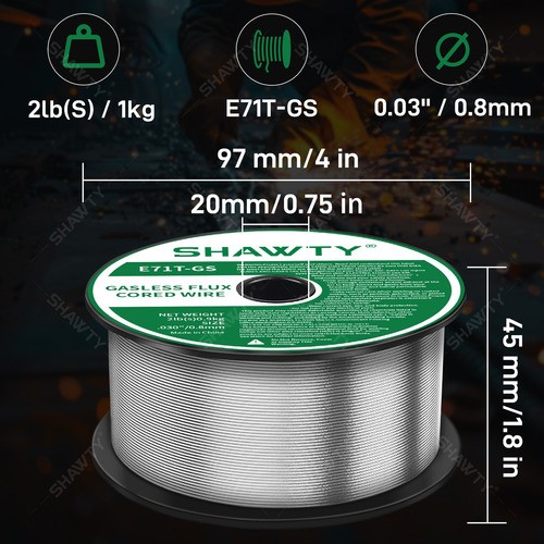 Soldadura Microalambre Flux Core E71t-gs 0.8mm1kg 2pz.
