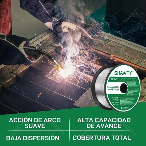 Soldadura Microalambre Flux Core E71t-gs 0.8mm1kg 2pz.