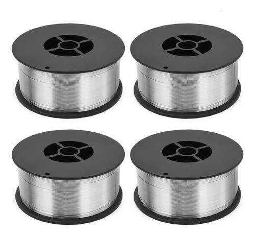 Set 4 Pz 1kg 1mm Microalambre Flux Para Soldar Fluxcore Sin Gas.