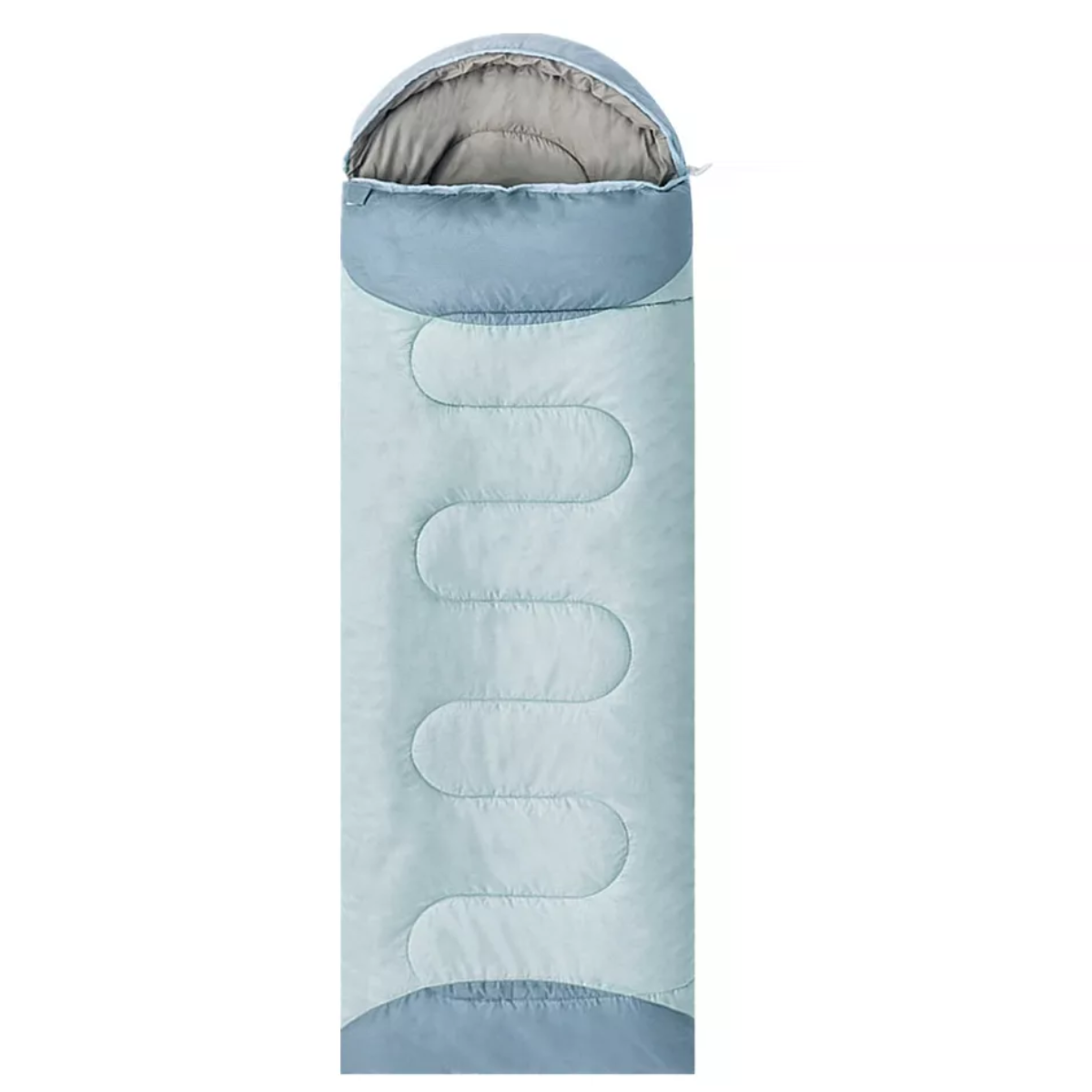Bolsa De Dormir Para Acampar Forro Extraíble Saco De Dormir Azul Claro Izquierda.