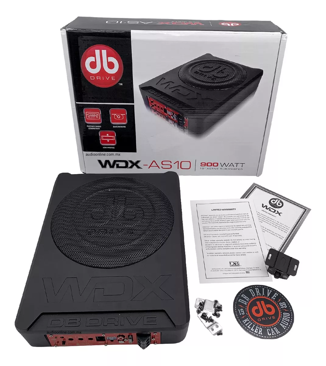SUBWOOFER DB DRIVE WDXAS10 10 Pulgadas 250W RMS Amplificado .