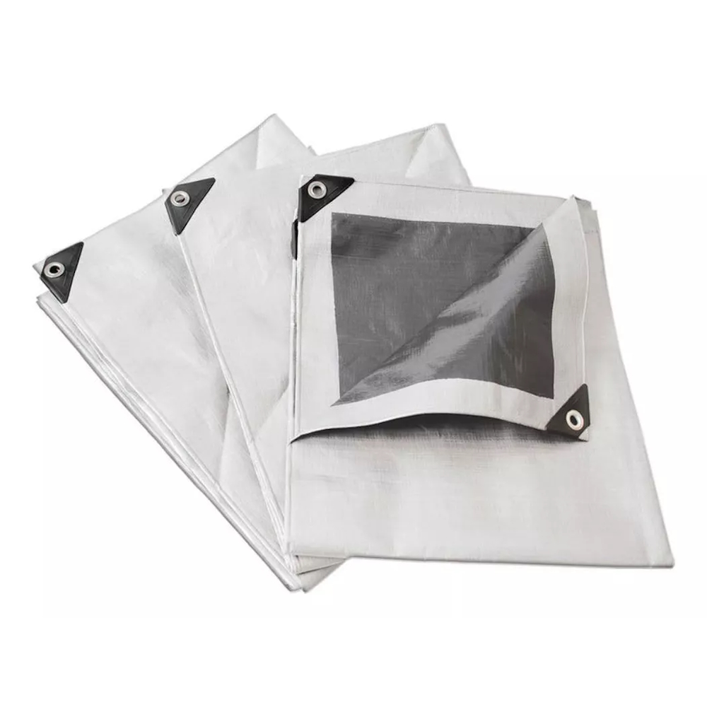Lona Reforzada Polietileno Fondo Negro 2 X 3 M Foy Blanca