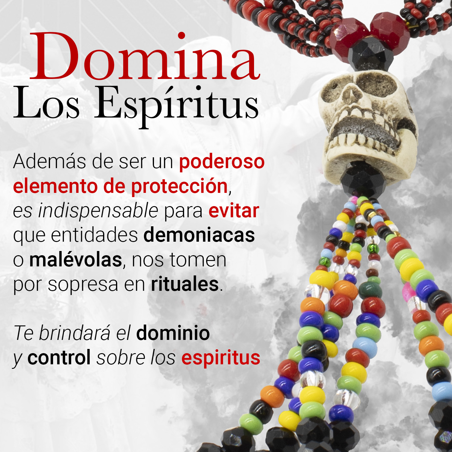 Collar Mazo De Elegua Lucero Eleggua Con Muerto 47 Cm Carro.