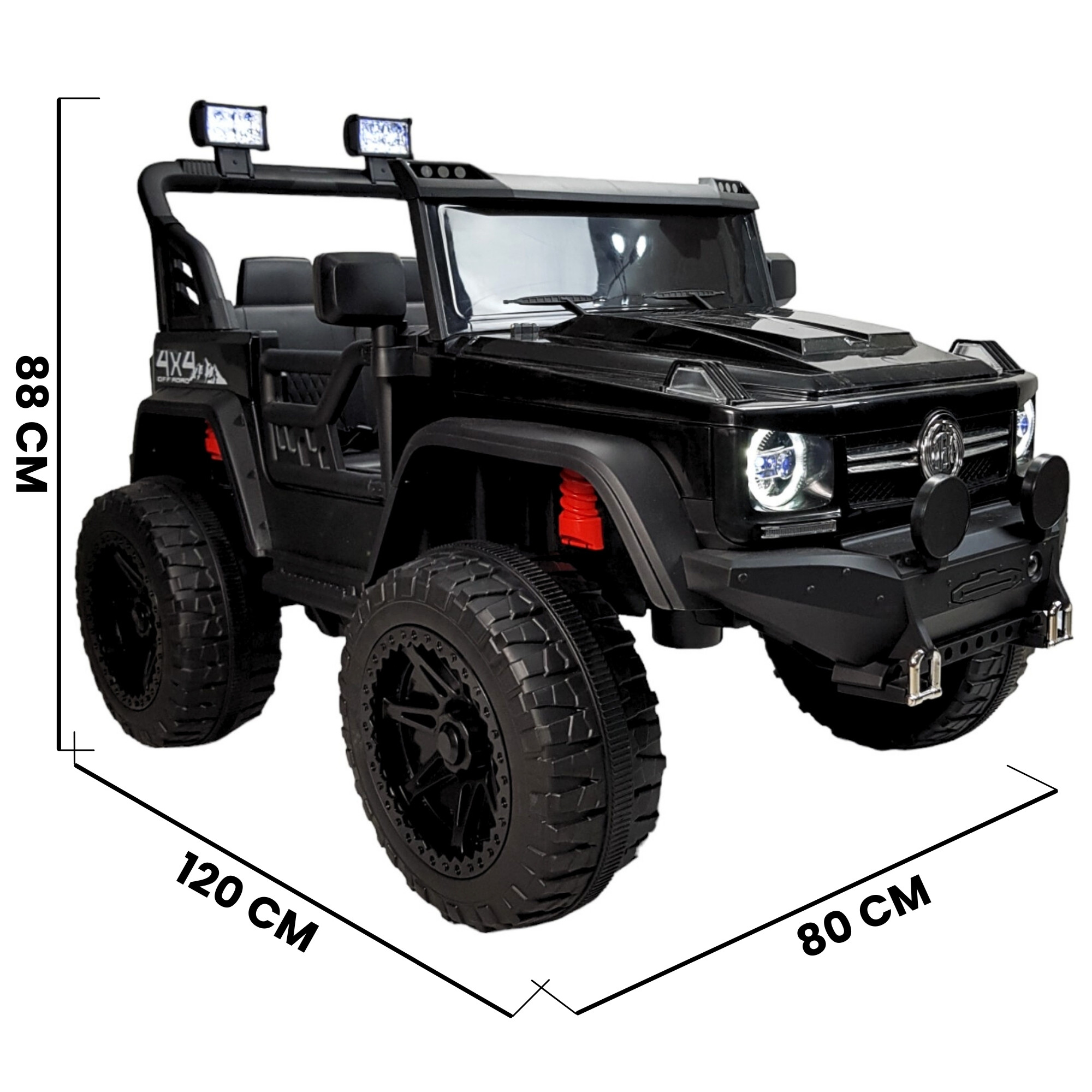 Montable Electrico Camioneta 4x4 para Niños Control Remoto 12v - Negro.