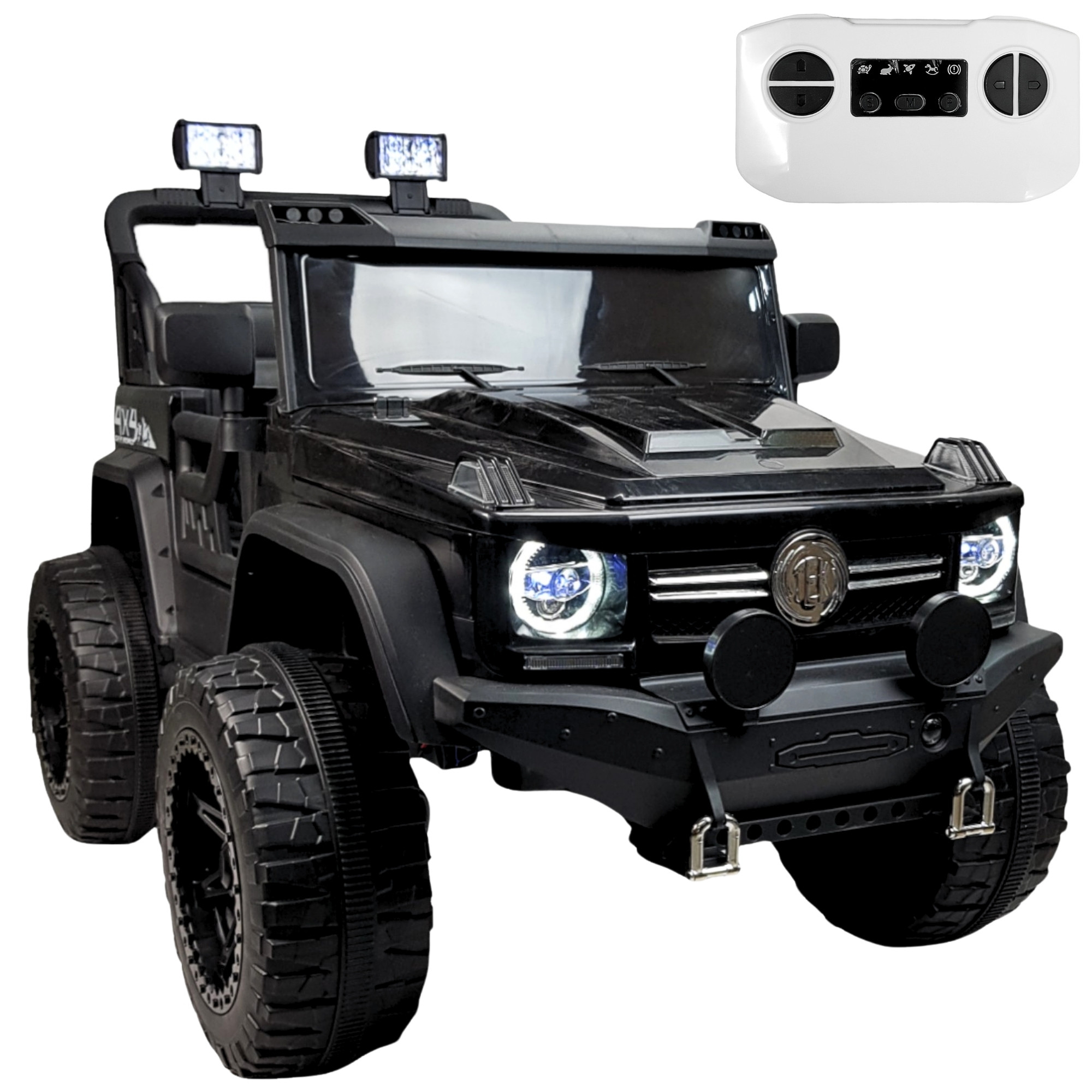 Montable Electrico Camioneta 4x4 para Niños Control Remoto 12v - Negro.