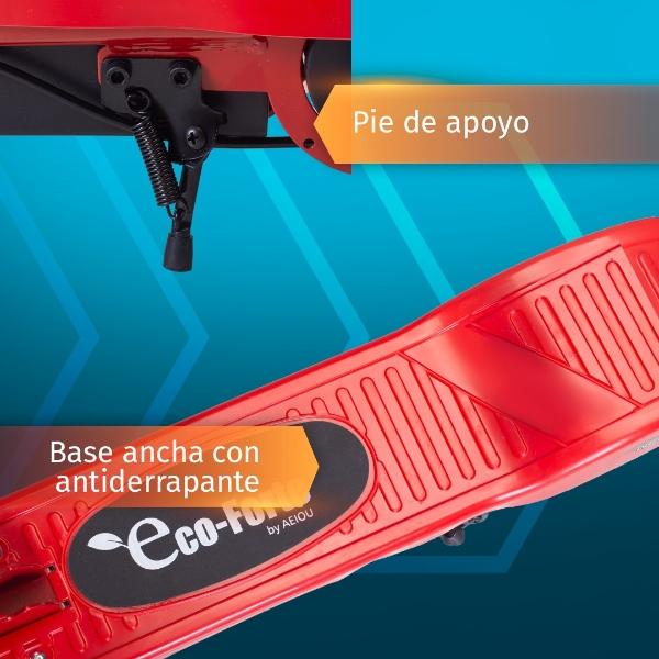 Scooter Patín Eléctrico Con Asiento Eco-forte 120w 12km/h Rojo