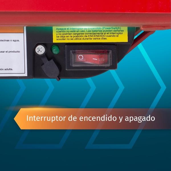 Scooter Patín Eléctrico Con Asiento Eco-forte 120w 12km/h Rojo