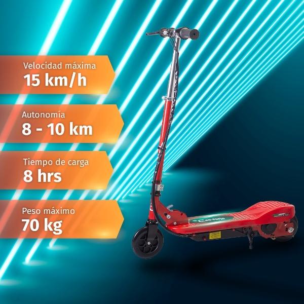 Scooter Patín Eléctrico Con Asiento Eco-forte 120w 12km/h Rojo