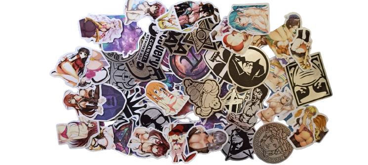 20 Pegatinas Anime variado randóm cosmos metálico ordenador portátil moto calcomanías impermeables.