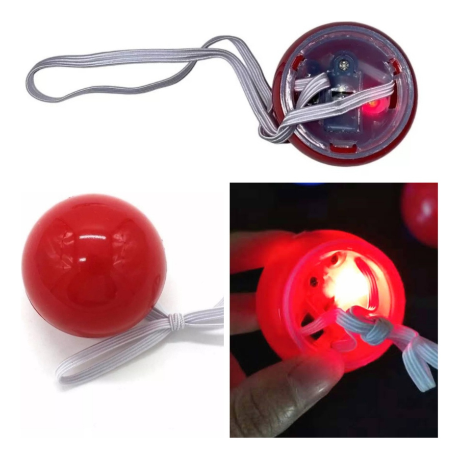 50 Nariz Luz Led Payaso Roja Luminosa Barato Mayoreo.