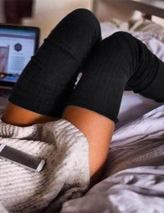 calceta extra larga bucanera over knee socks medio muslo gruesa acrilan invernal gruesa frio sexy sensual 