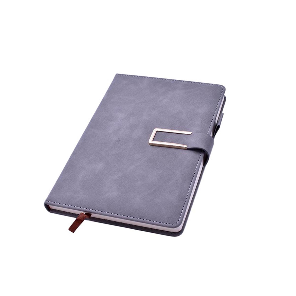 Caja Regalo Cuaderno Agenda De Cuero Con Bolígrafo Y Termo