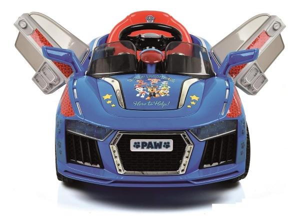 Carro Eléctrico Montable Paw Patrol 6v Con Luces Led Azul