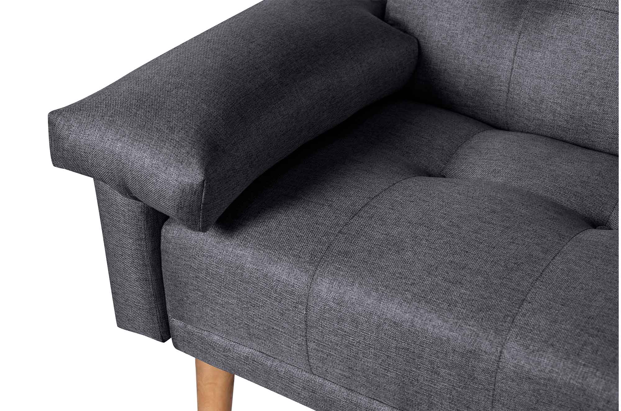 Sofá Cama De Lino Gris Oxford Makora Modelo Hendrix