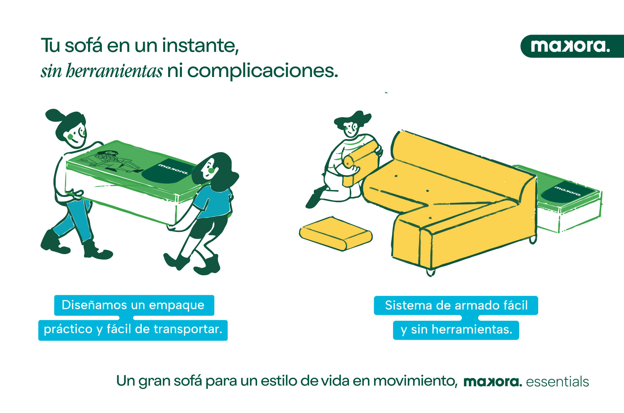 Sofá Cama De Lino Palo De Rosa Makora Modelo Hendrix