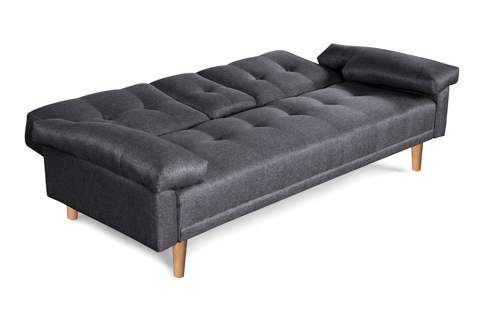 Sofá Cama De Lino Gris Oxford Makora Modelo Hendrix