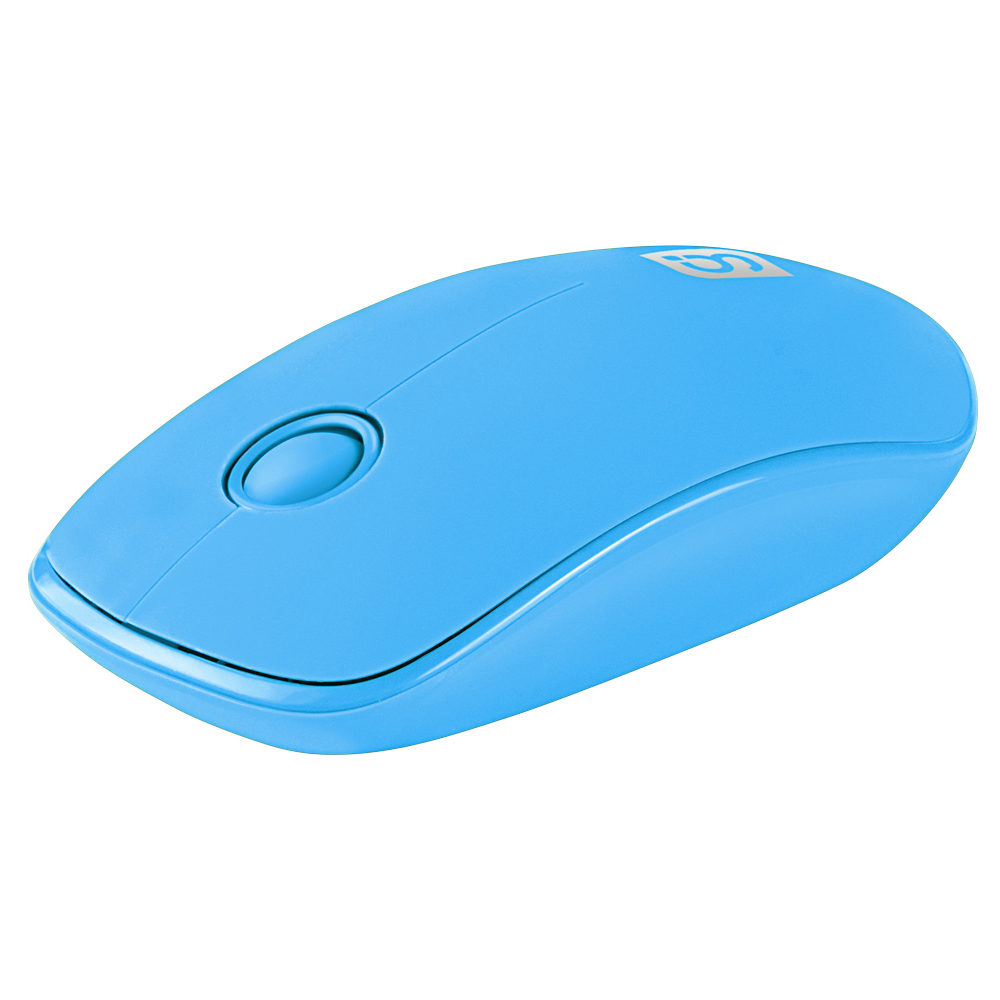 Mouse inalámbrico de 3 botones GREEN LEAF 1,200 DPIs, color azul 18-8865BL.