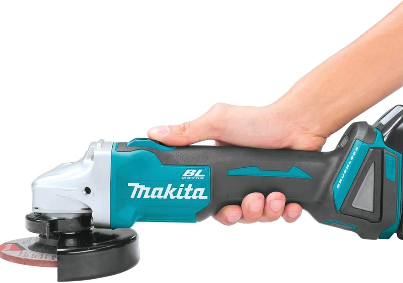 Amoladora angular Makita DGA504Z inalámbrica de 5 pulgadas (solo herramienta) con motor sin escobillas.