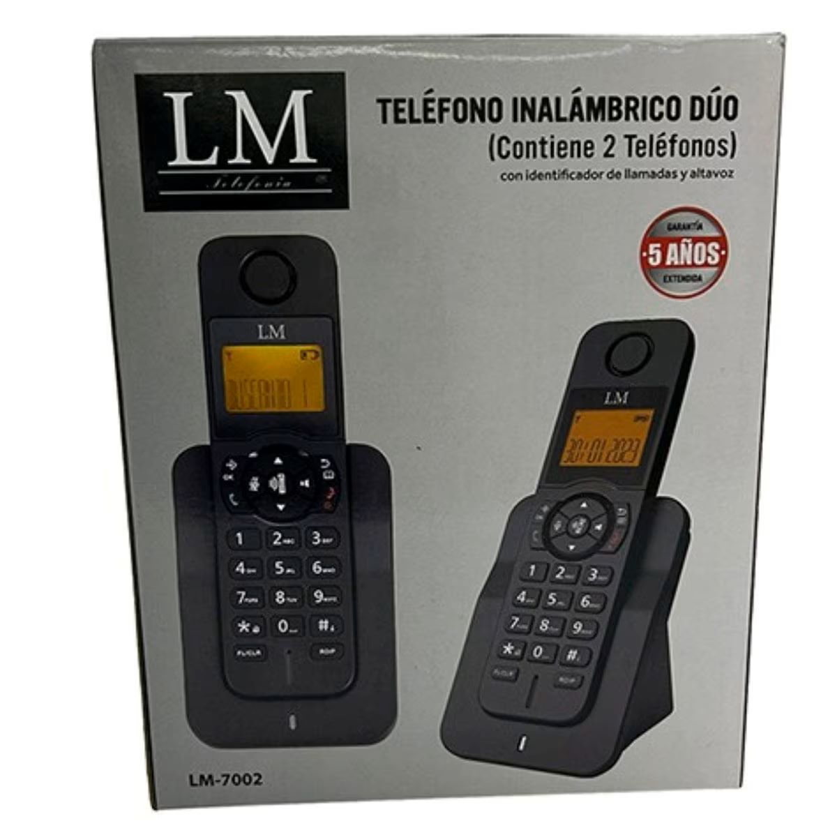 Teléfono Inalámbrico Duo LM-7002 Negro.