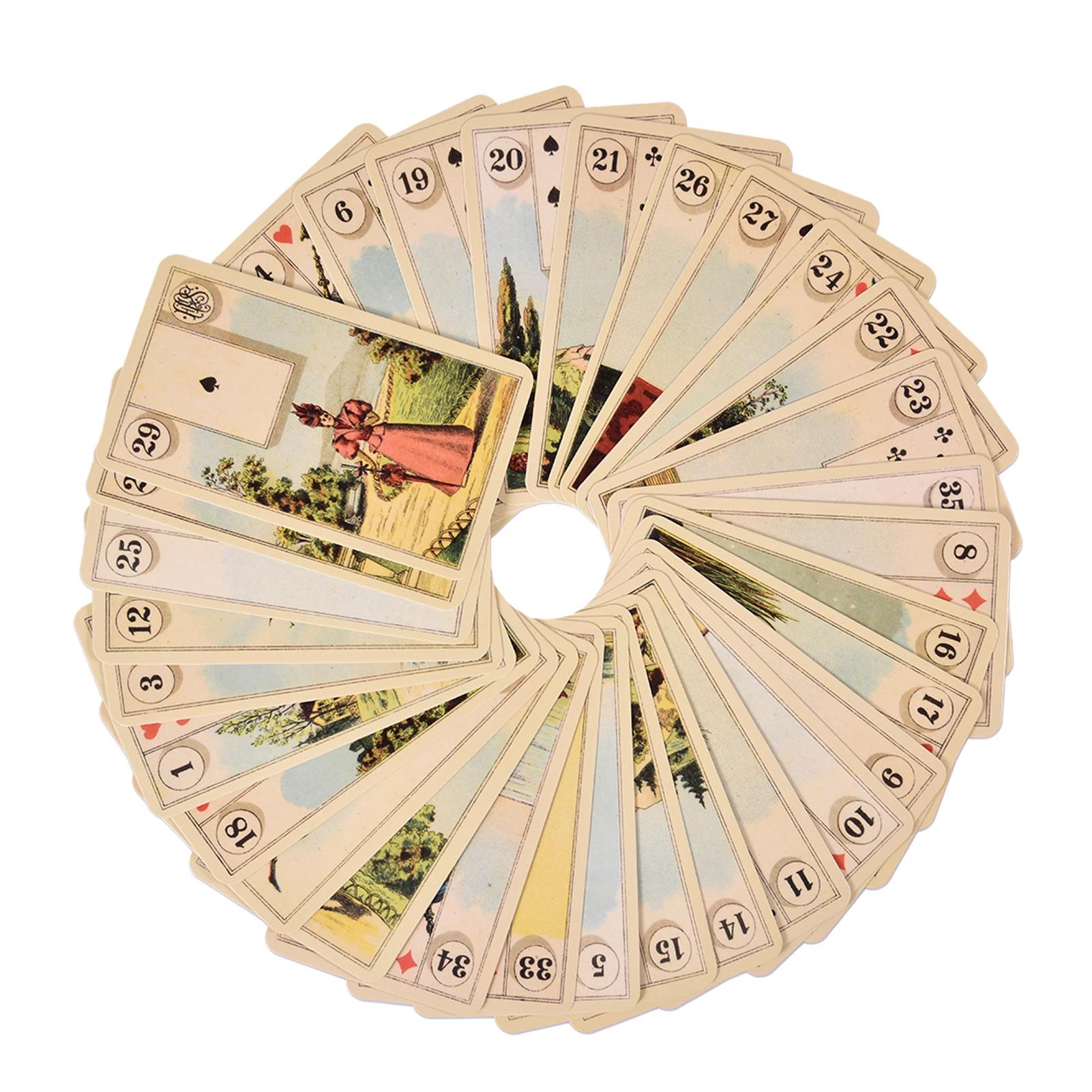 Cartas Tarot Lenormand Mensajes Ocultos 36 Cartas.