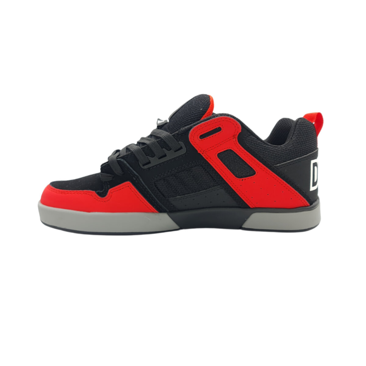 Tenis DVS Comanche 2.0+ 014 RED GRAY BLACK NUBUCK para Skateboarding.