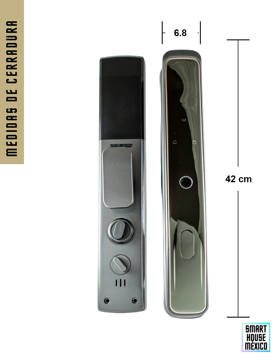 Cerradura Electrónica Inteligente Wifi De Seguridad con Timbre y 5 Métodos de Apertura - Luminar