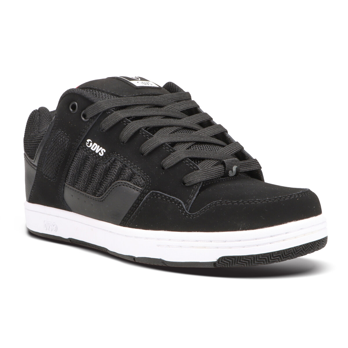 Tenis DVS Enduro 125 041 BLACK WHITE RED NUBUCK para Skateboarding.
