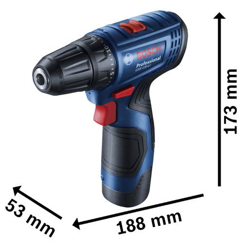 Taladro Atornillador Bosch Gsr 120-li 12v 2 Baterias Color Azul Frecuencia.