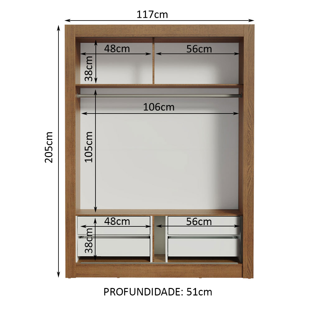 Ropero Closet Madesa 2 Puertas MB
