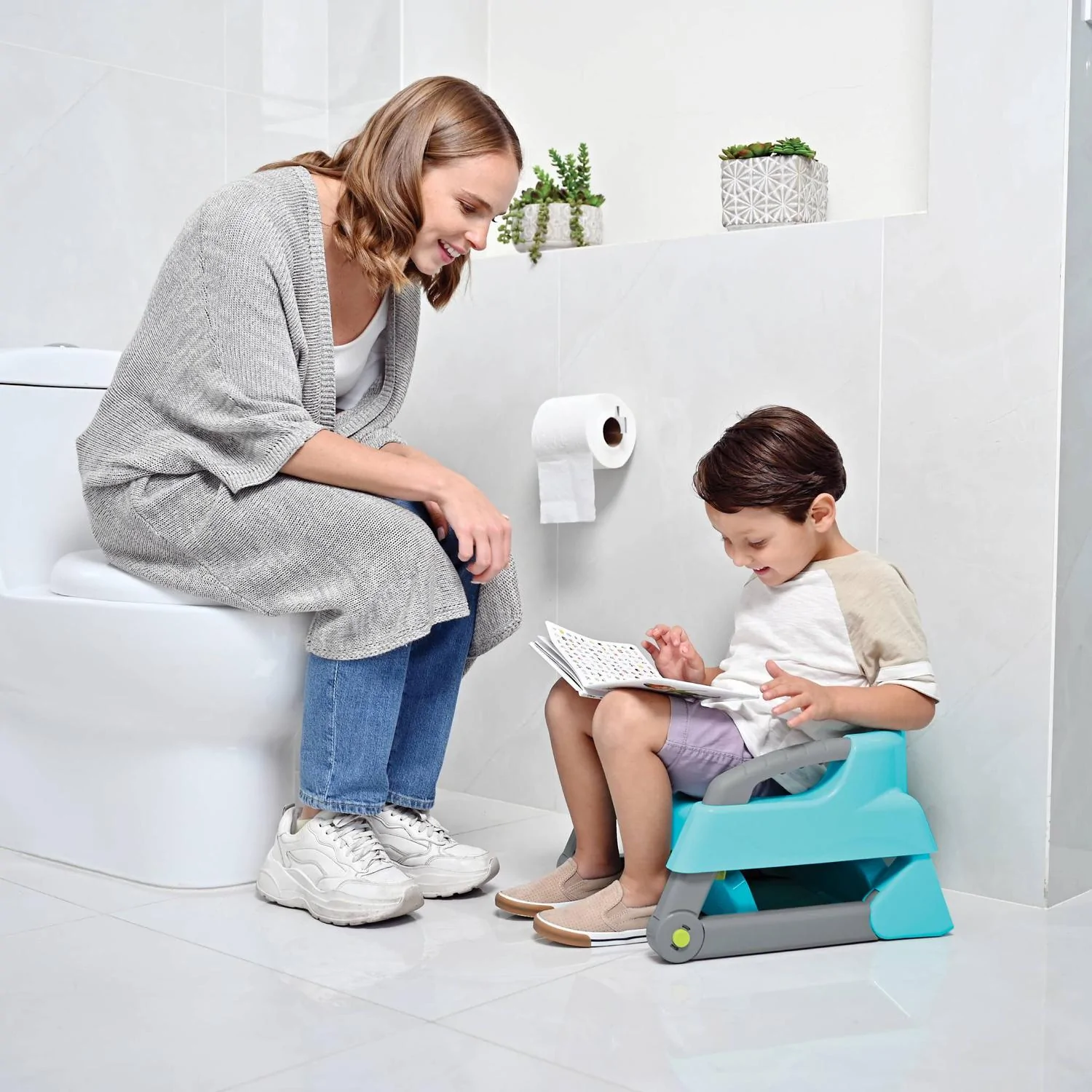 Baño Entrenador Con Escalera Prinsel Potty Bacinica 2 En 1
