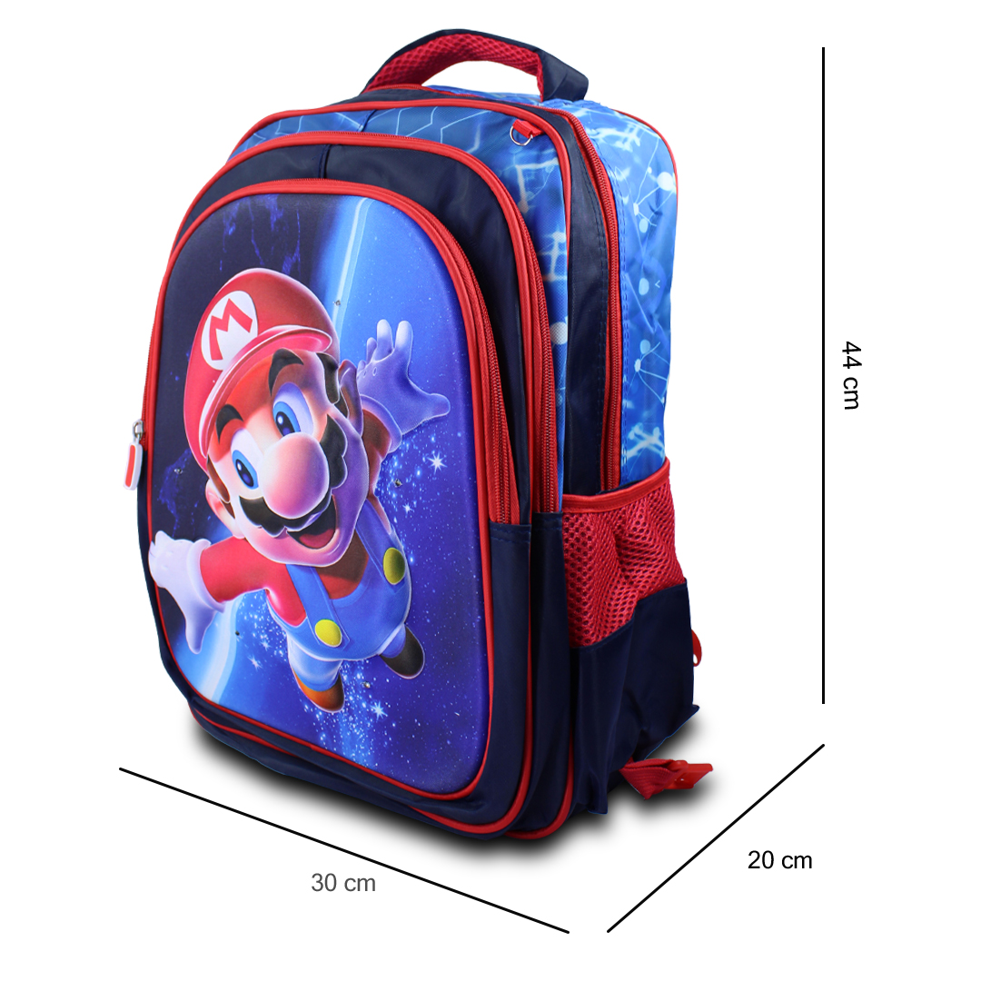 Kit Escolar Mochila Lonchera Y Lapicera De Mario Bross Para Niños.