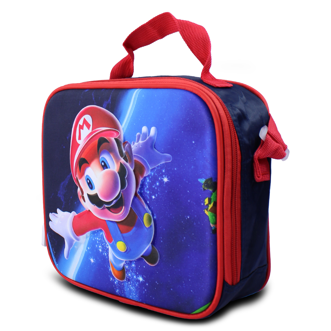 Kit Escolar Mochila Lonchera Y Lapicera De Mario Bross Para Niños.