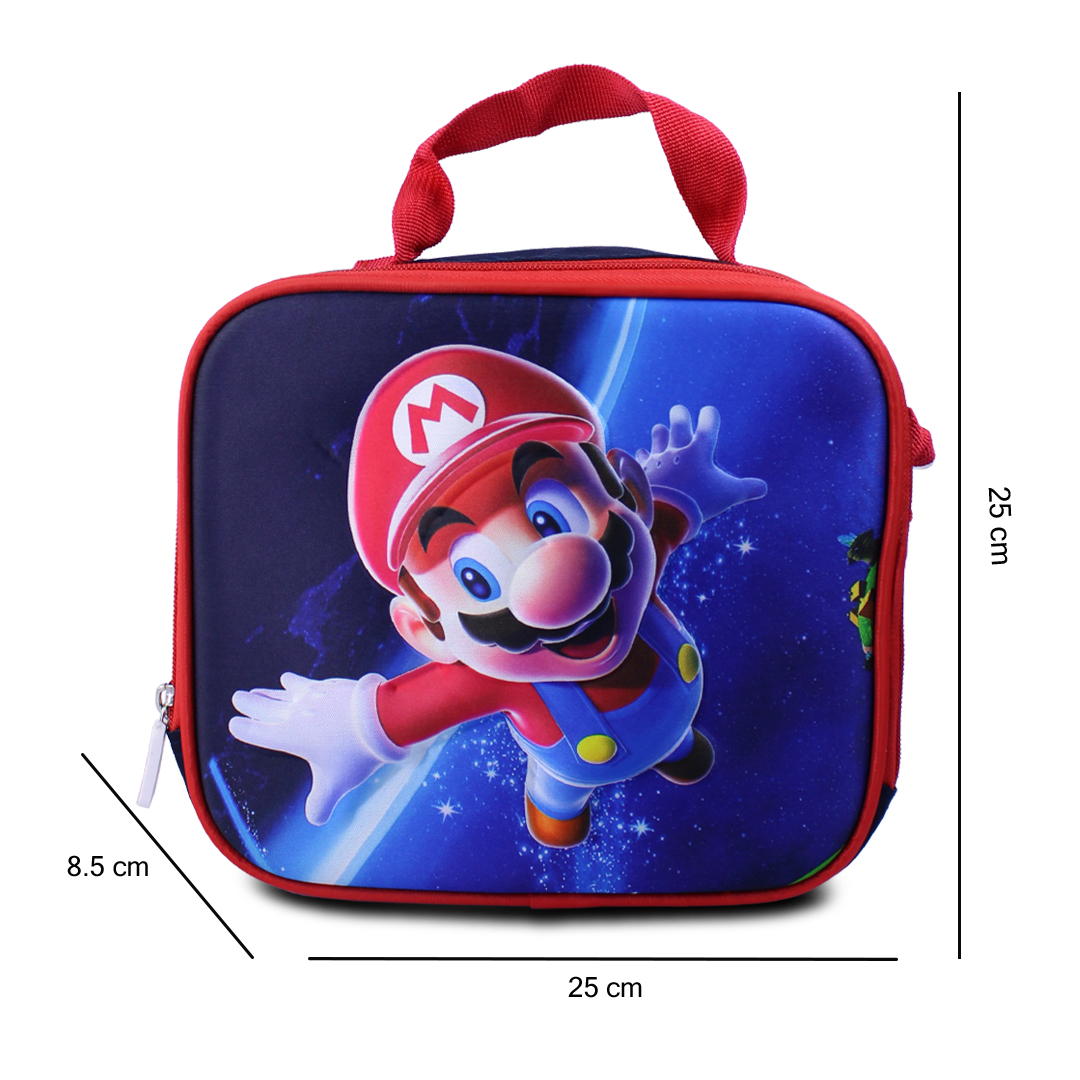 Kit Escolar Mochila Lonchera Y Lapicera De Mario Bross Para Niños.