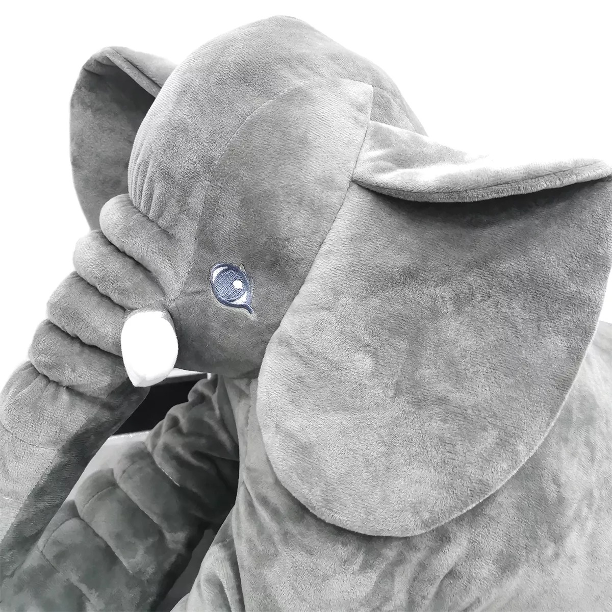 Juguetes de almohada para elefantes de peluche de gran tamaño.