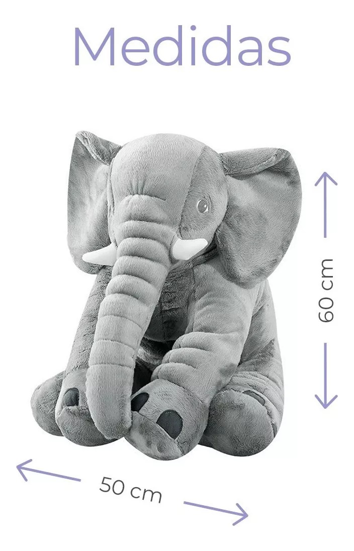 Juguetes de almohada para elefantes de peluche de gran tamaño.