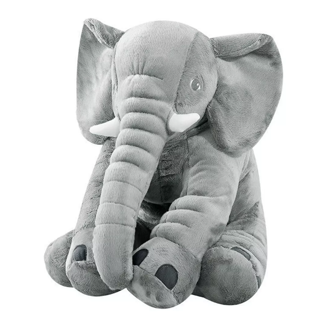 Juguetes de almohada para elefantes de peluche de gran tamaño.