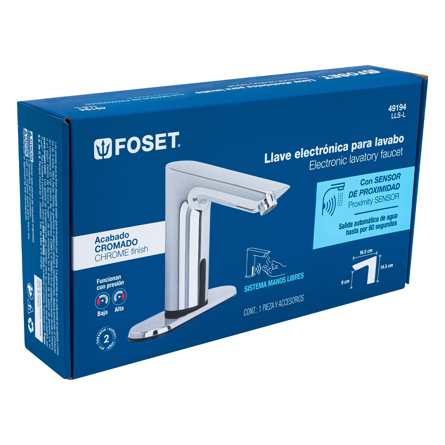 Llave con sensor para lavabo Foset 49194