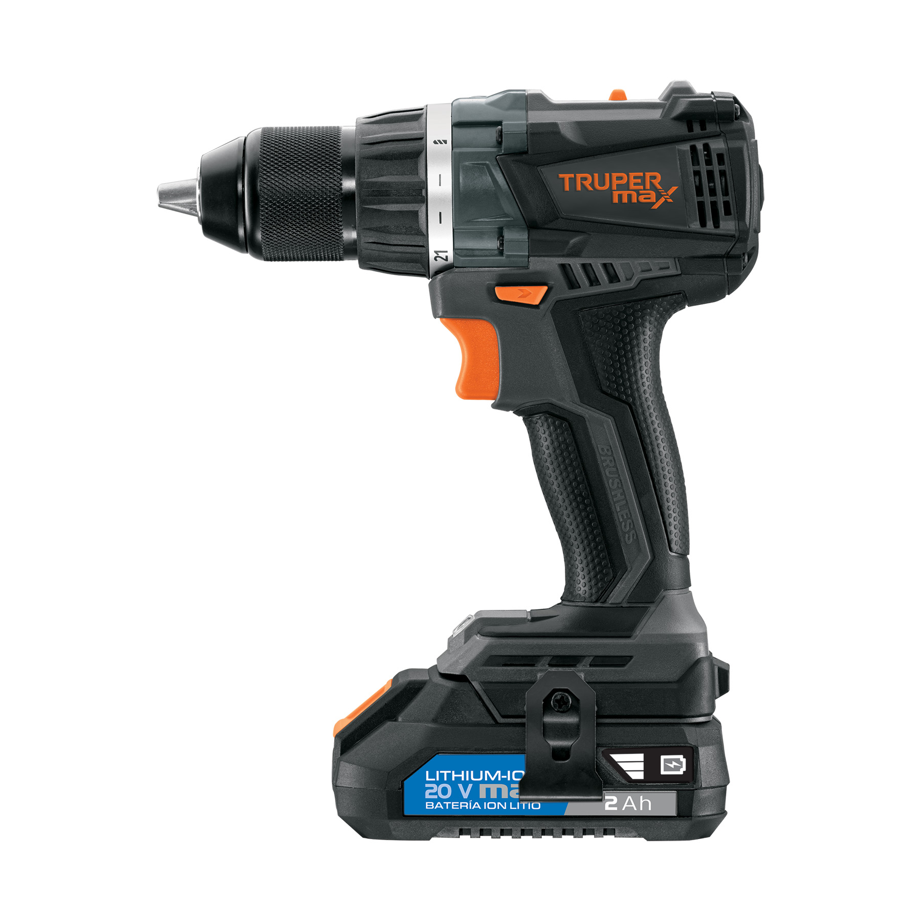 Taladro inalámbrico Truper 1/2 pul 20V sin carbones 101452