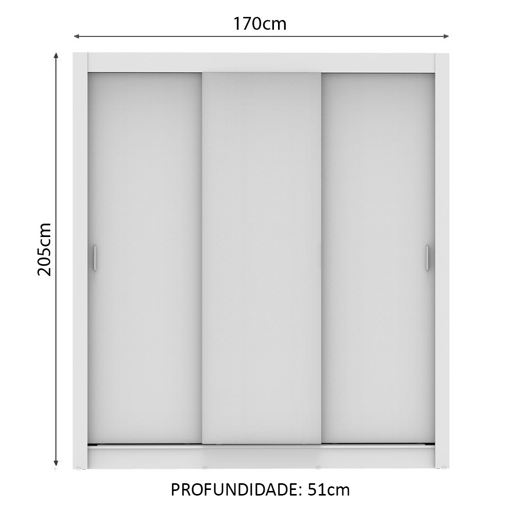 Ropero Closet Madesa 3 Puertas BB