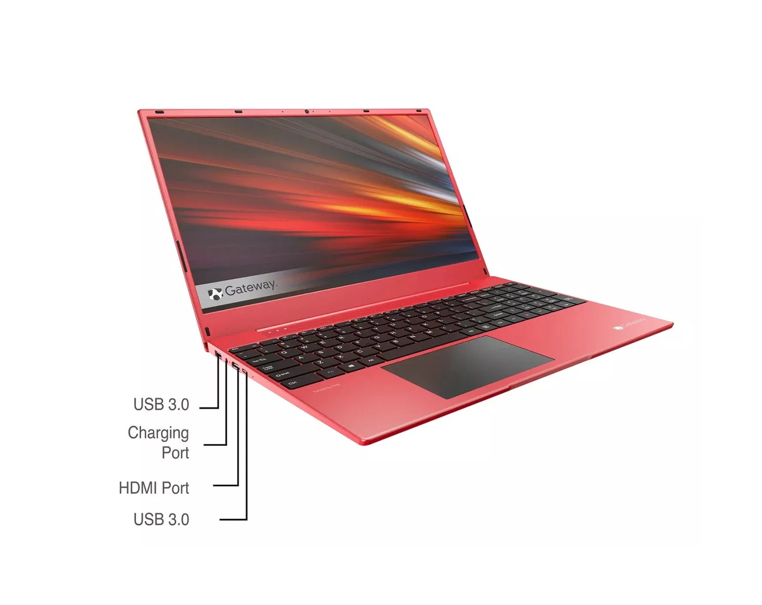 Laptop Gateway GWTN156-12-11RD, Pantalla 15.6 Pulgadas IPS Fhd Procesador Amd Ryzen 3-3250u, 4 Gb Ram 128 Gb Ssd Gráficos Amd Graphics, WIndows 11 Home Color Rojo .
