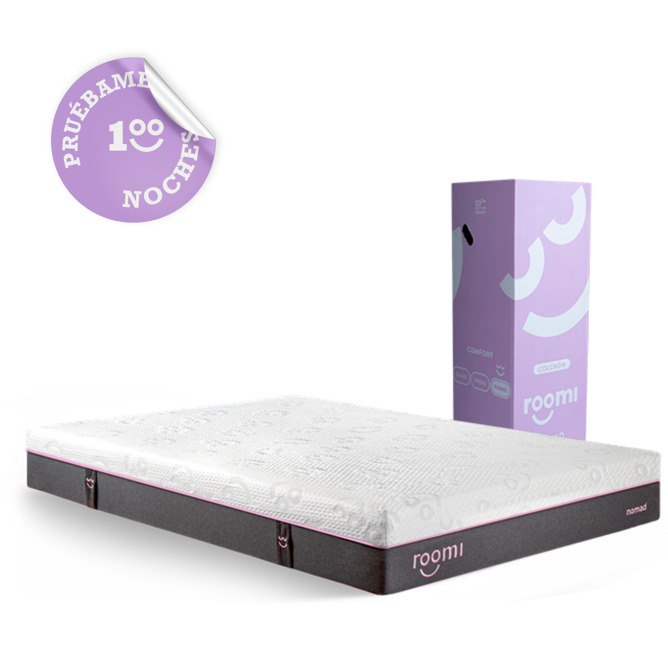 colchon-en-caja-matrimonial-roomi-nomad-confort-firme-memory-foam