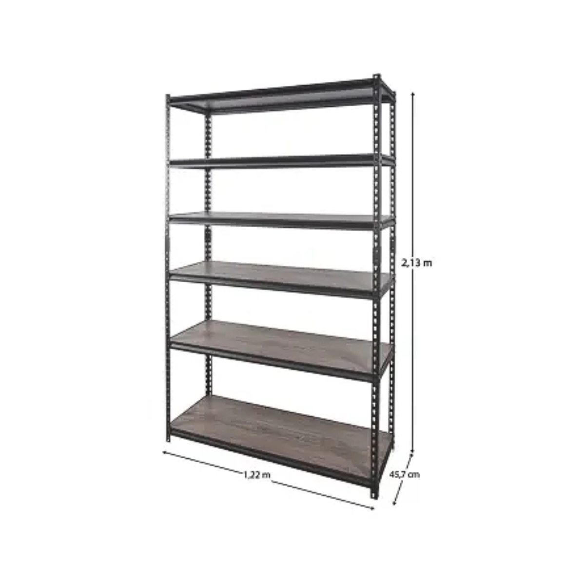 Rack de Acero Muscle Repisas Hasta 362.8kg Por Estante Acabado Doble Cara.